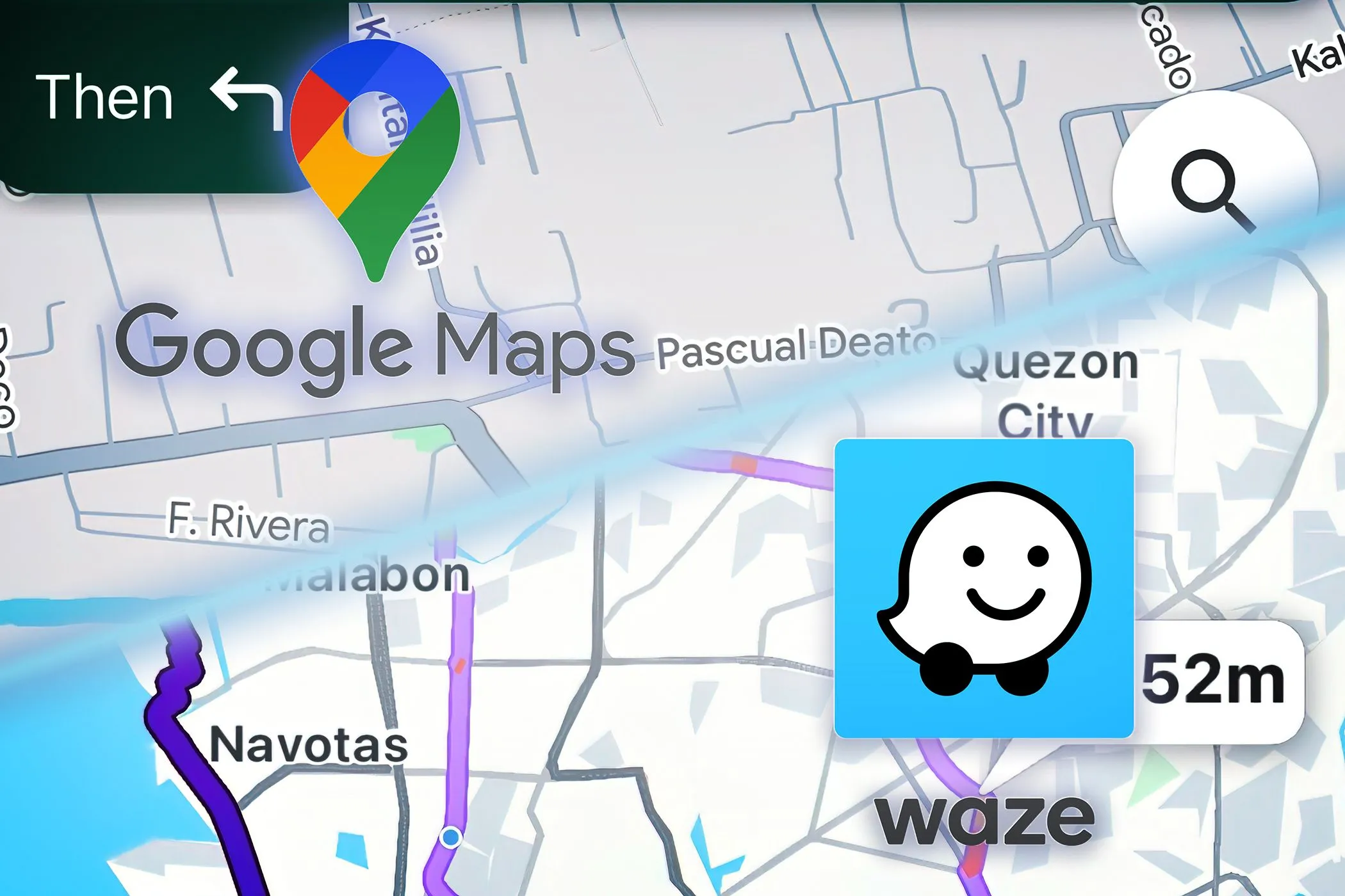 So sánh giao diện Google Maps và Waze trong ứng dụng điều hướng