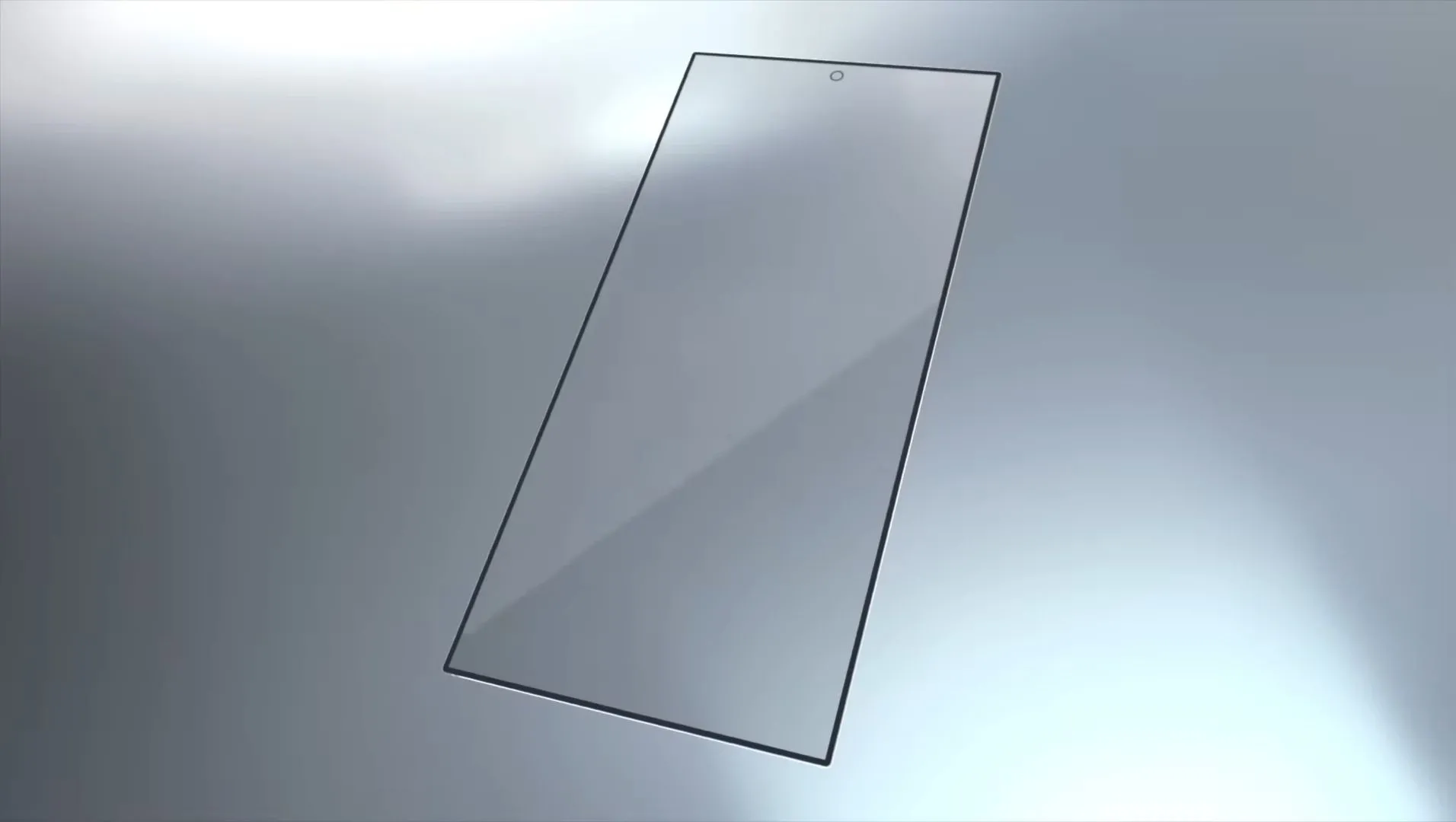 Tấm kính cường lực Corning Gorilla Armor của Samsung Galaxy S24 Ultra cho thấy công nghệ vật liệu mới trên nền gradient.