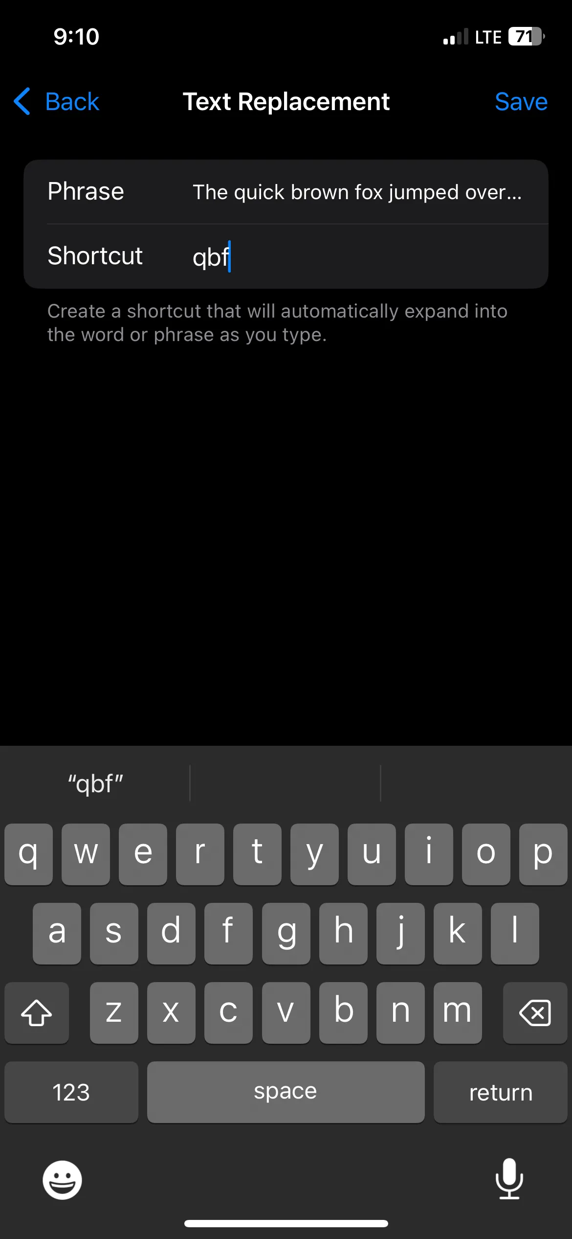 Tạo phím tắt Thay thế Văn bản trên iPhone