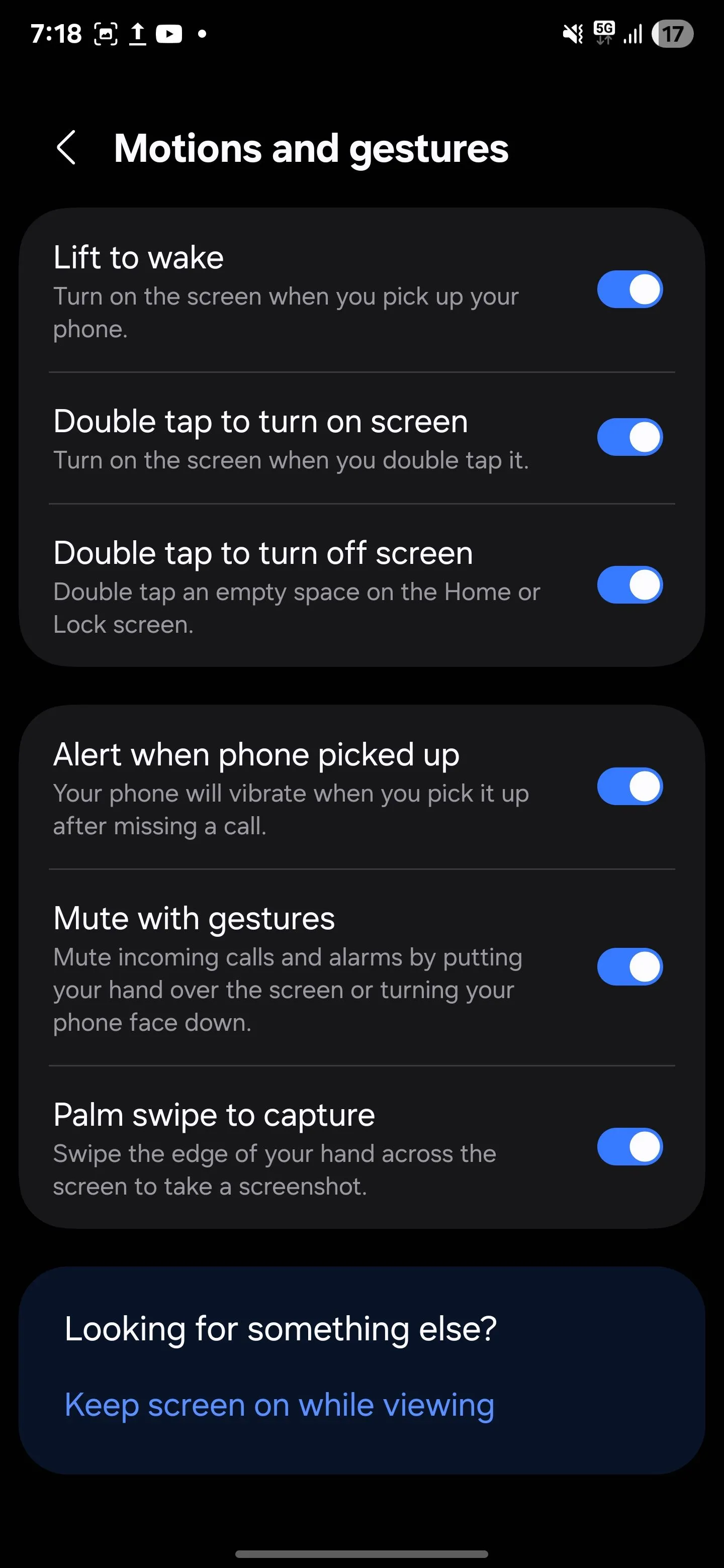 Tắt tính năng nâng lên để đánh thức trong cài đặt để tiết kiệm pin Samsung