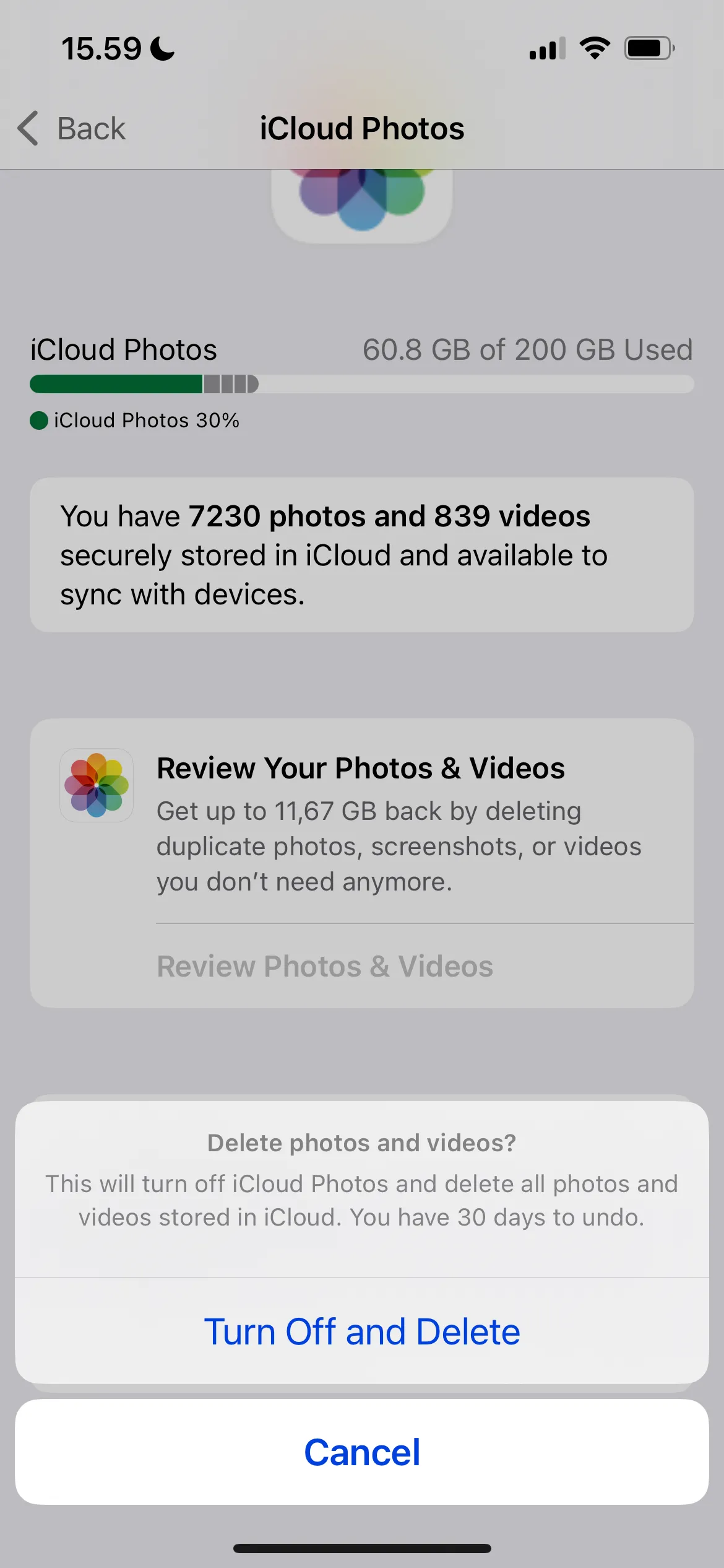 Tắt và xóa đồng bộ ảnh khỏi iCloud để giải phóng dung lượng
