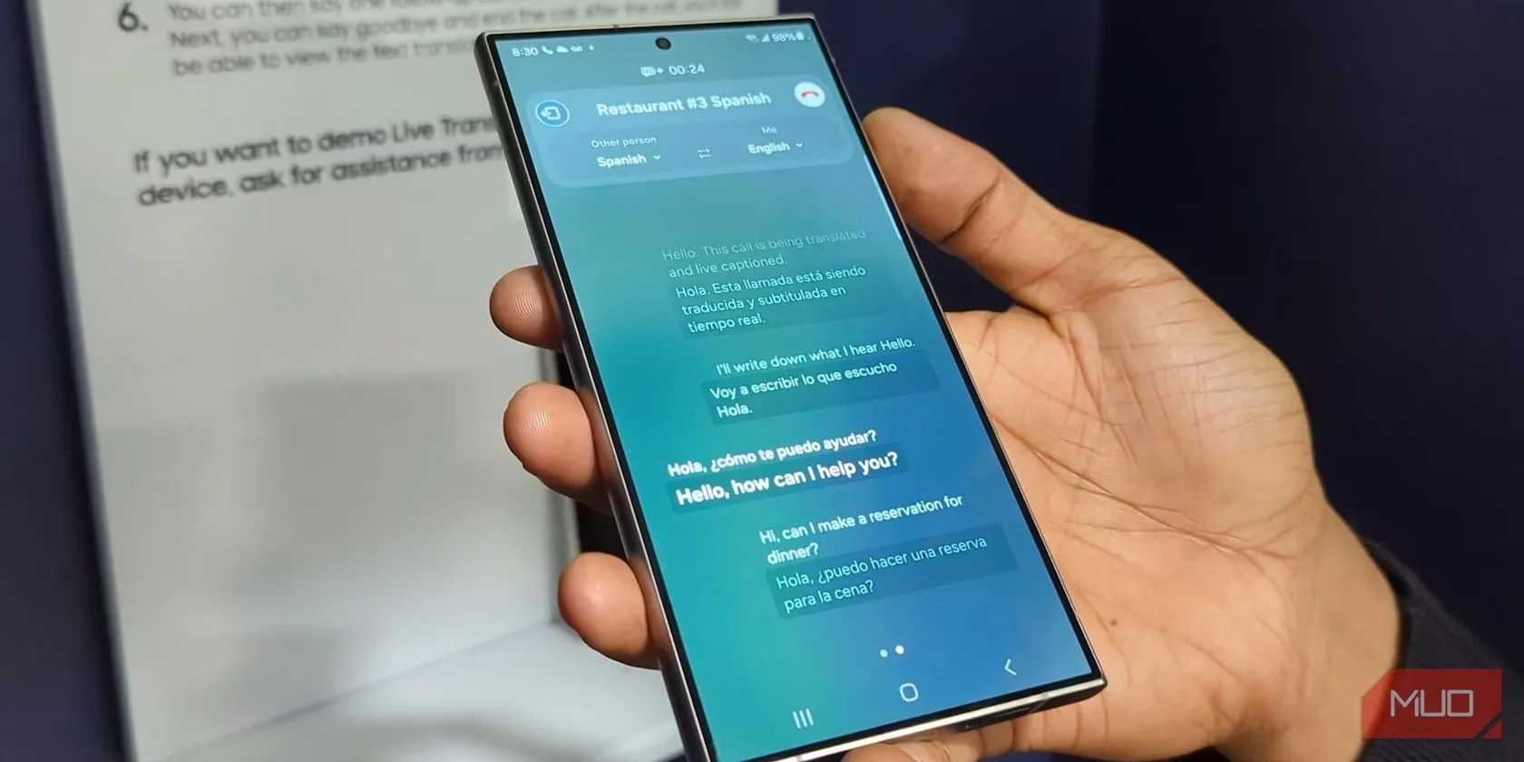 Tính năng dịch thuật trực tiếp Galaxy AI trên Samsung S24 Ultra