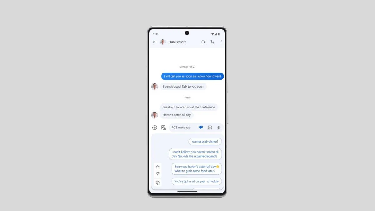 Tính năng Magic Compose trong ứng dụng Google Messages trên thiết bị Android, minh họa cho nhắn tin RCS