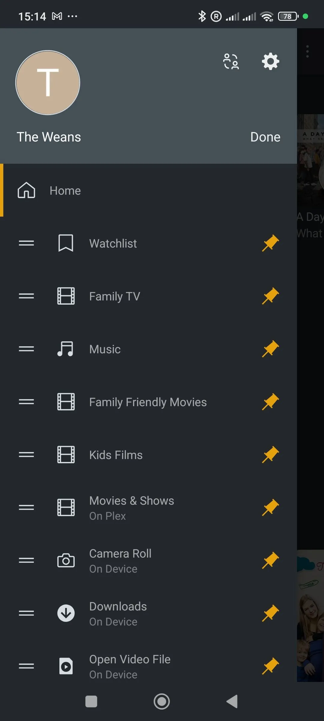 Tùy chỉnh các tùy chọn ứng dụng Plex trên thiết bị Android, giúp đơn giản hóa giao diện người dùng.