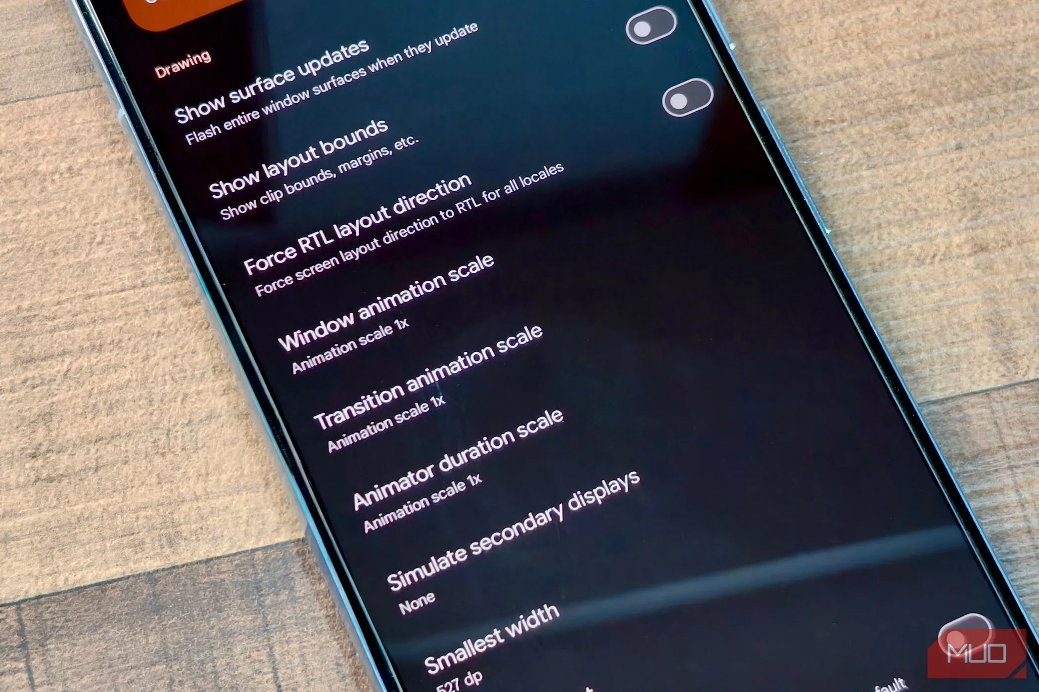 Tùy chỉnh tỷ lệ ảnh động trên Android qua Developer options