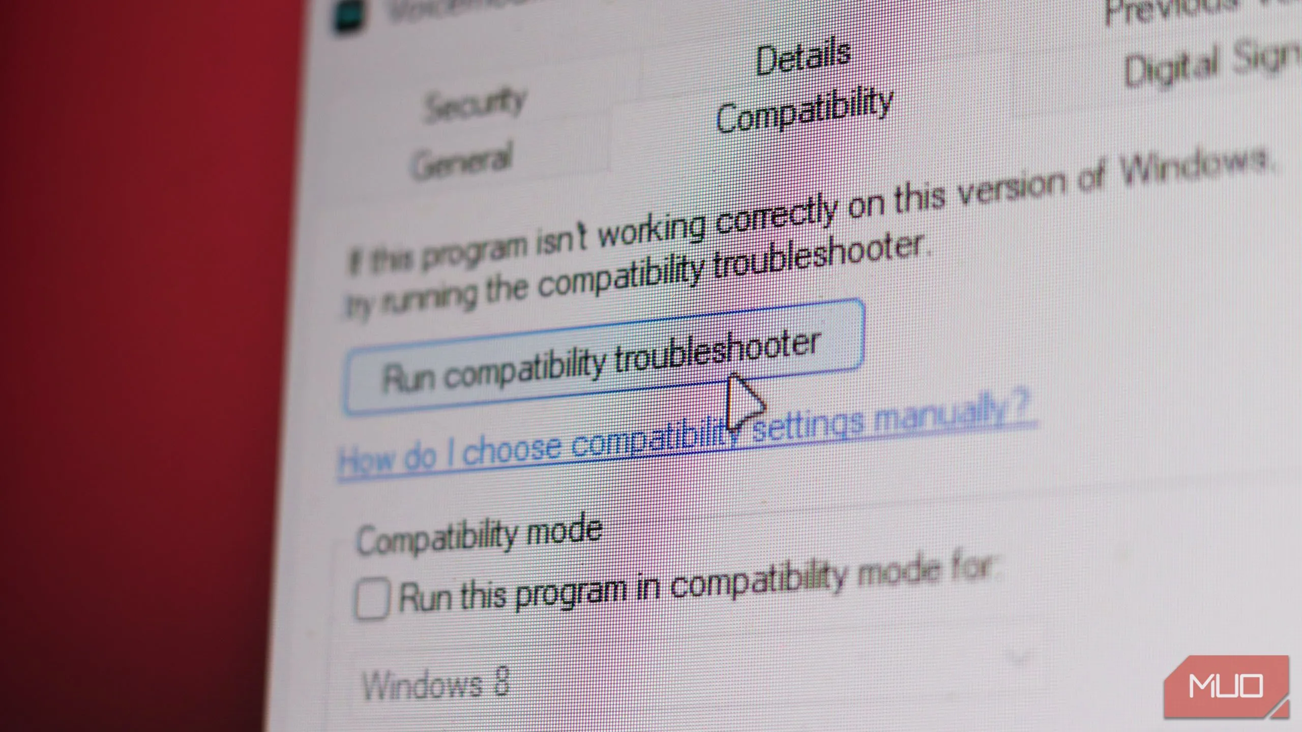 Tùy chọn trình khắc phục sự cố tương thích chương trình của Windows, liên quan đến Program Compatibility Assistant Service.