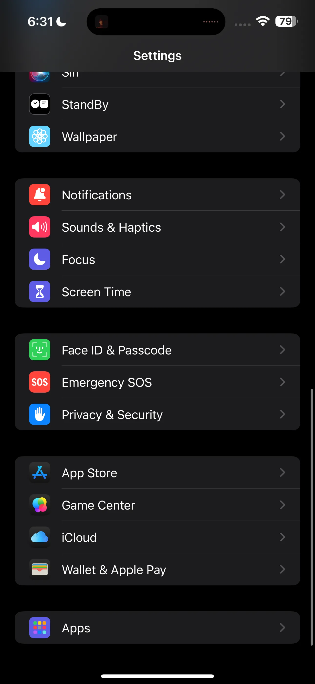 Ứng dụng Cài đặt trên iPhone