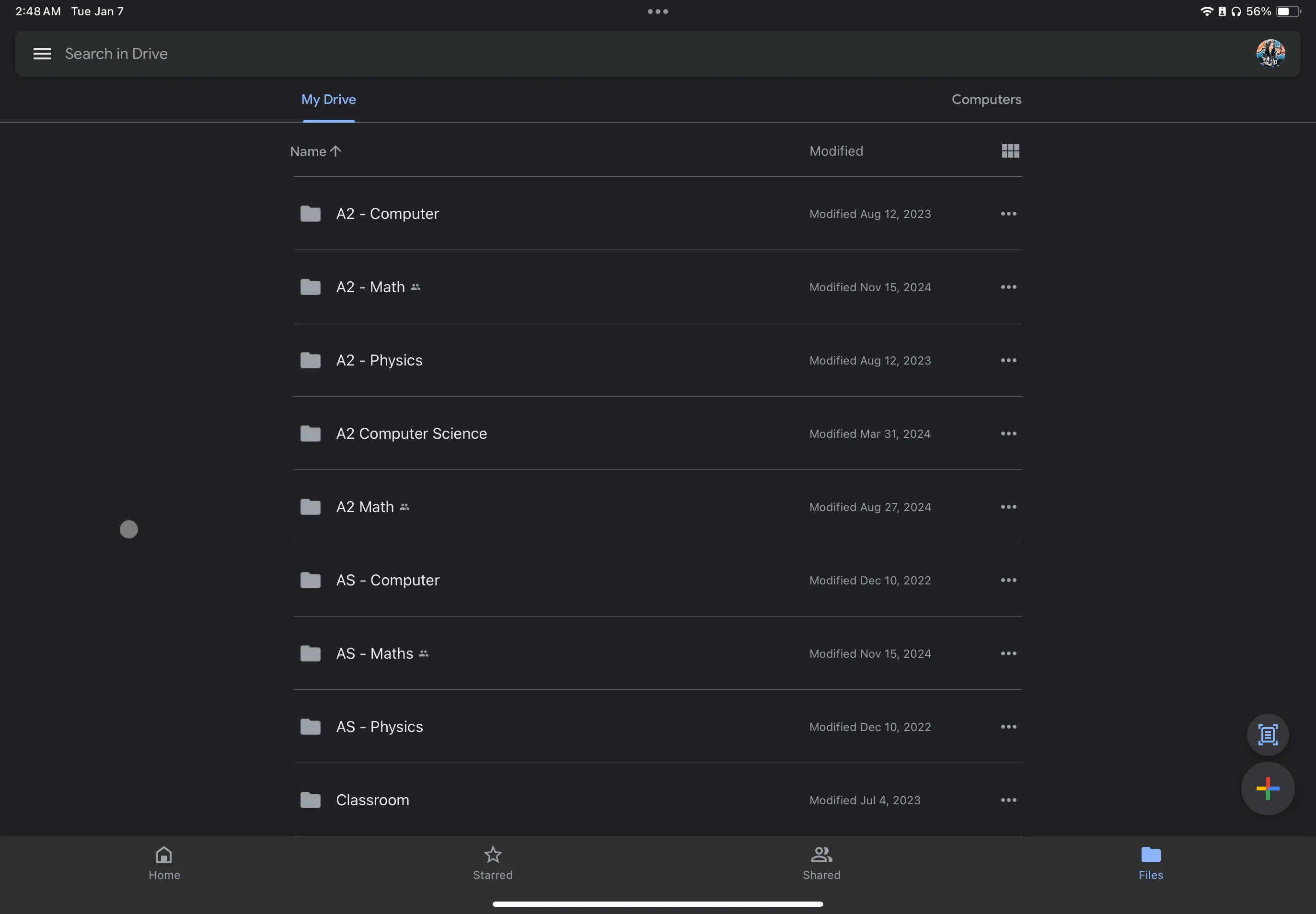 Ứng dụng Google Drive trên iPad
