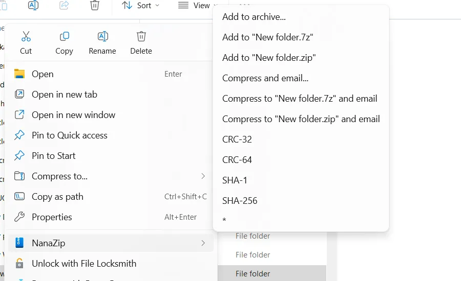 Ứng dụng NanaZip hoạt động trên Windows