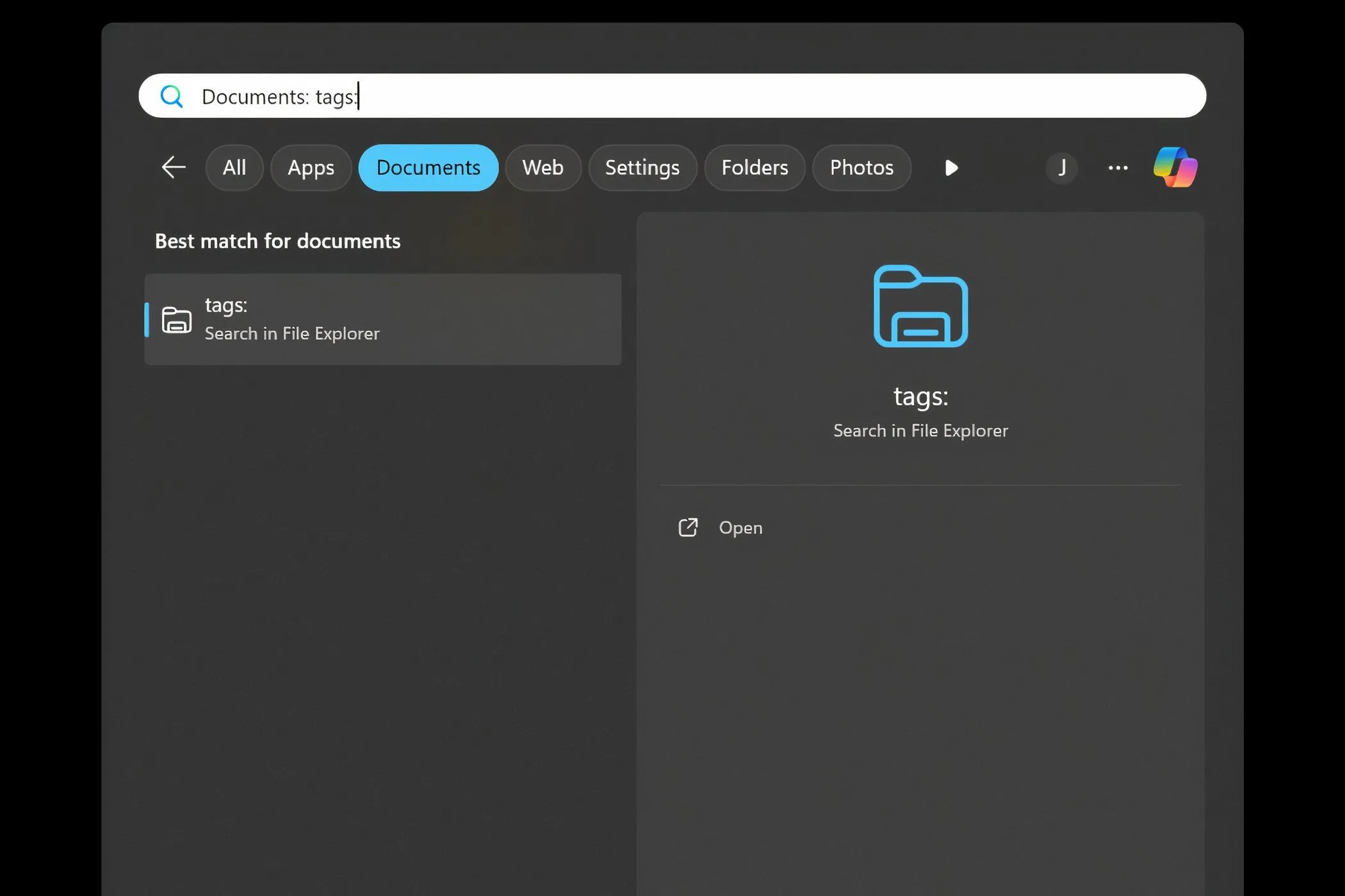 Ví dụ tìm kiếm file hiệu quả bằng bộ lọc &quot;tags&quot; (thẻ) trong File Explorer Windows