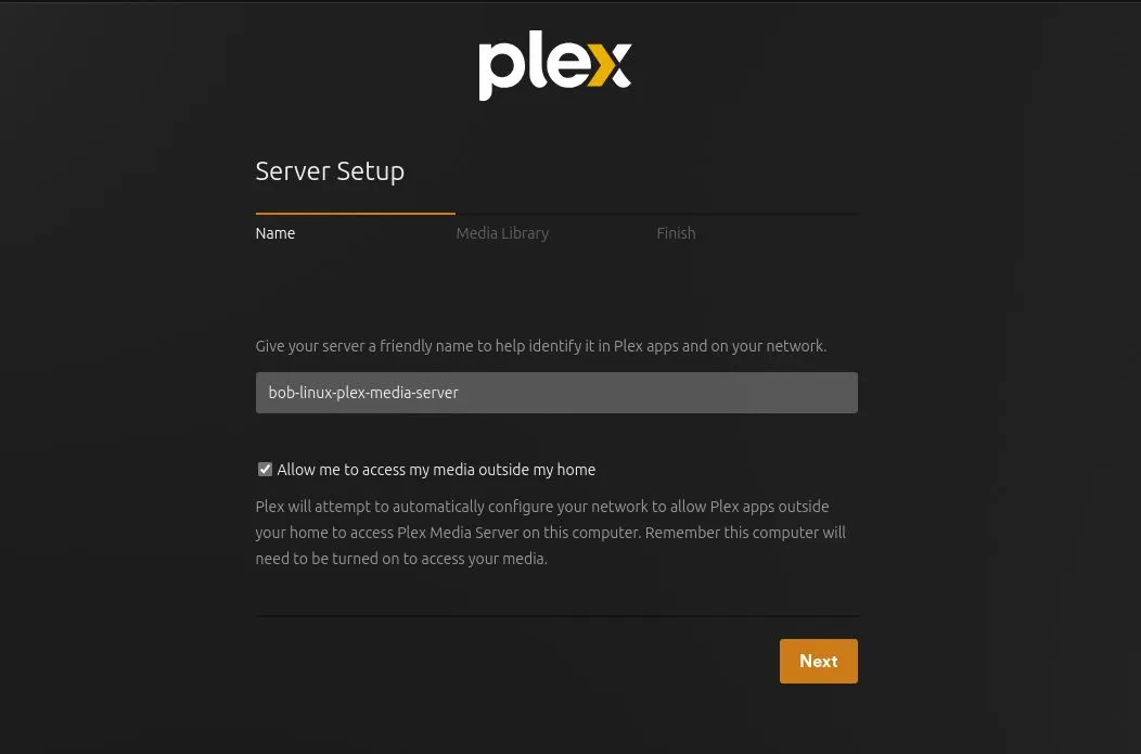 Ví dụ về cách đặt tên máy chủ Plex trên Linux để dễ dàng quản lý
