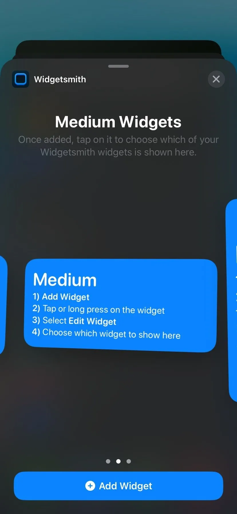 Ví dụ widget đồng hồ được tạo bằng Widgetsmith hiển thị trên màn hình chính iPhone