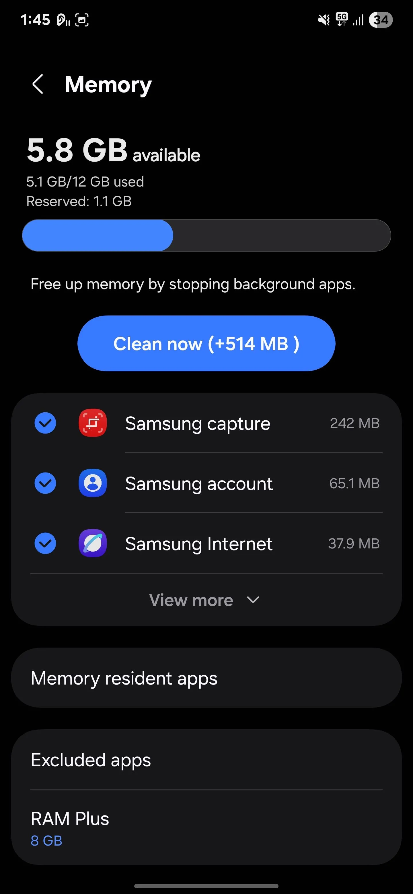 Vô hiệu hóa RAM Plus trong cài đặt Samsung để tăng thời lượng pin