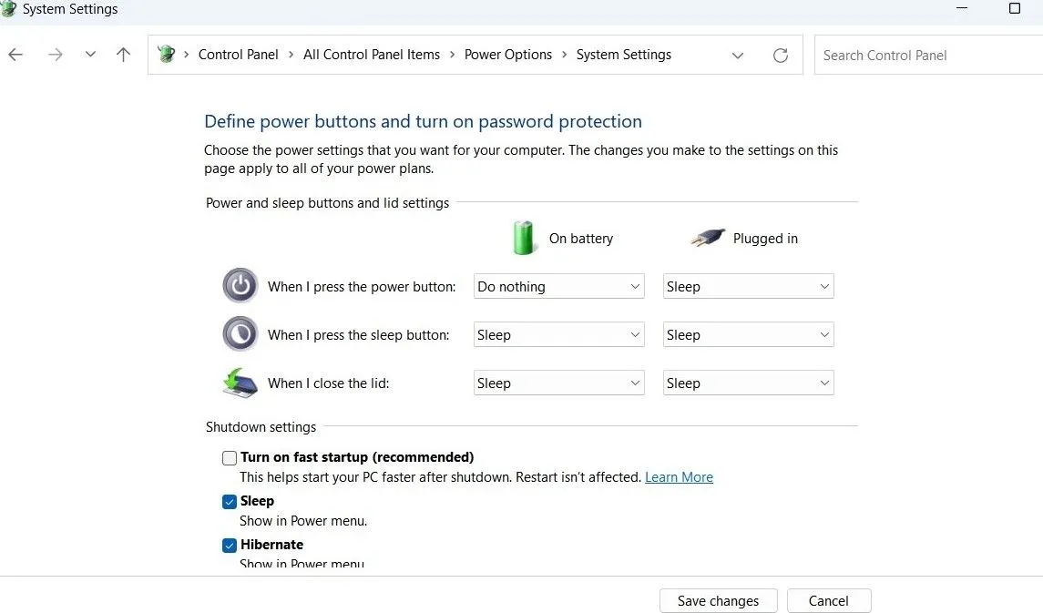 Vô hiệu hóa tính năng Khởi động nhanh (Fast Startup) trên hệ thống Windows