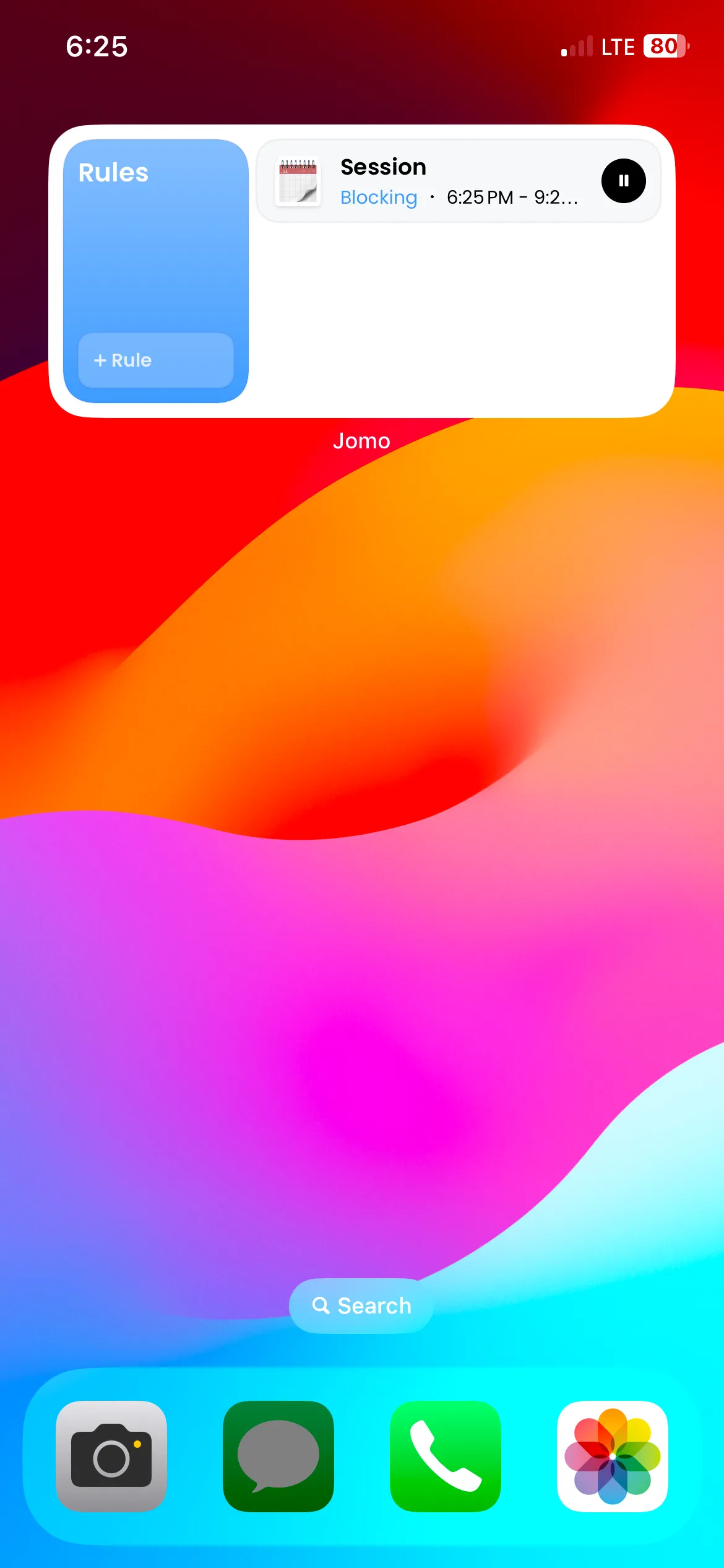 Widget Jomo giúp quản lý và giới hạn thời gian sử dụng ứng dụng để tăng sự tập trung trên iPhone